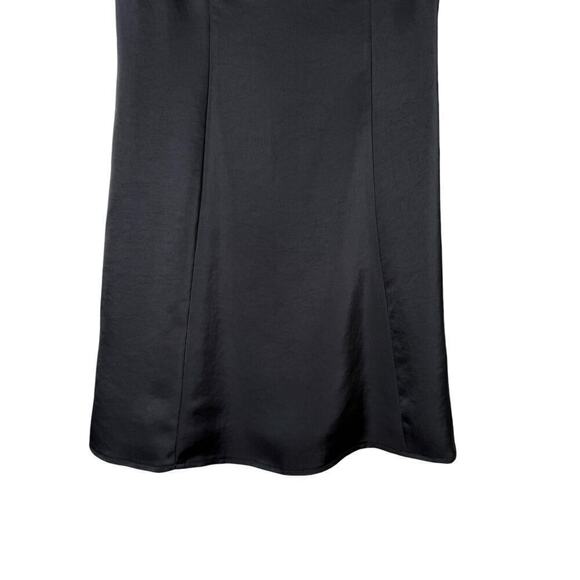 NWT ASTR The Label Mina Satin Rhinestone Trim Mini Dress in Black, Size‎ Small - Picture 8 of 11